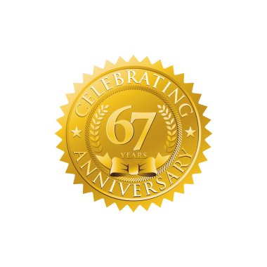 67 yıldönümü altın rozet logosu