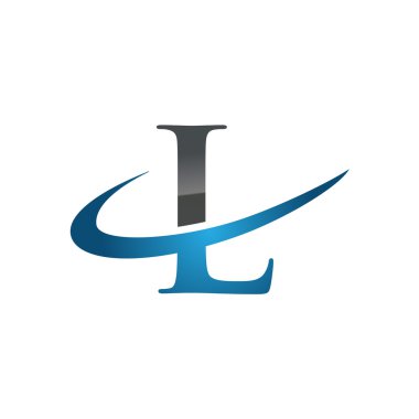 L mavi ilk şirket logosu swoosh
