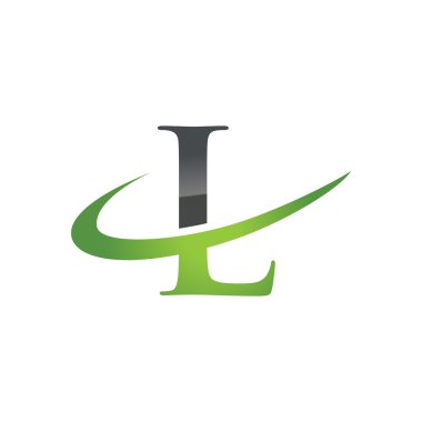 L yeşil ilk şirket logosu swoosh