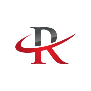 R kırmızı ilk şirket logosu swoosh