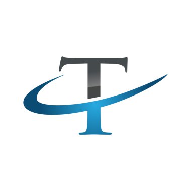 T mavi ilk şirket logosu swoosh