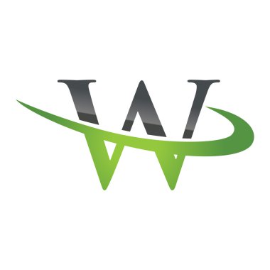 W yeşil ilk şirket logosu swoosh
