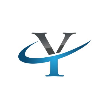Y mavi ilk şirket logosu swoosh