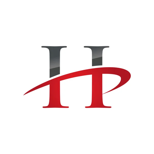 H червоний початковий логотип компанії — стоковий вектор