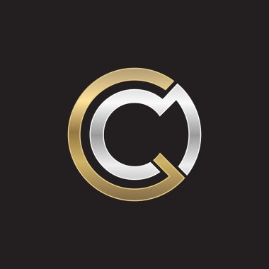 C ilk daire şirket veya Co Oc logo siyah arka plan