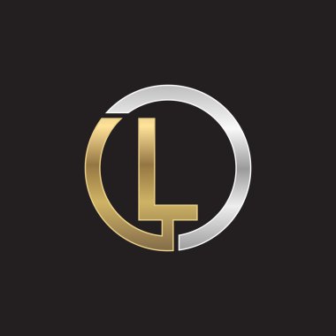 L ilk daire şirket veya Lo Ol logo siyah arka plan