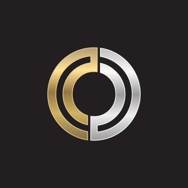 O ilk daire şirket veya O logo siyah arka plan