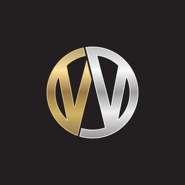 W ilk daire şirket veya Wo Ow logo siyah arka plan