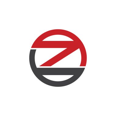 Z ilk daire şirket veya Zo Oz logosu kırmızı