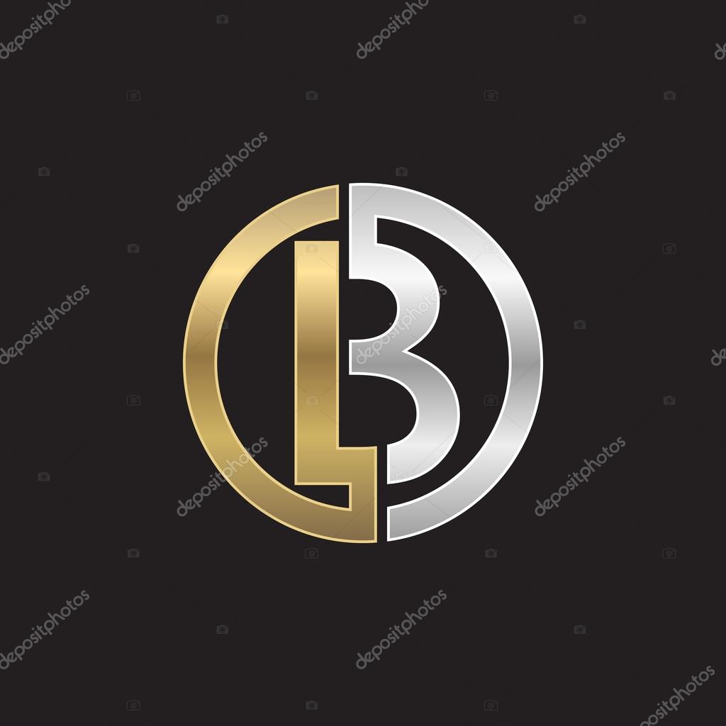 Firma B anfängliche Kreis oder Bo Ob Logo schwarz Hintergrund