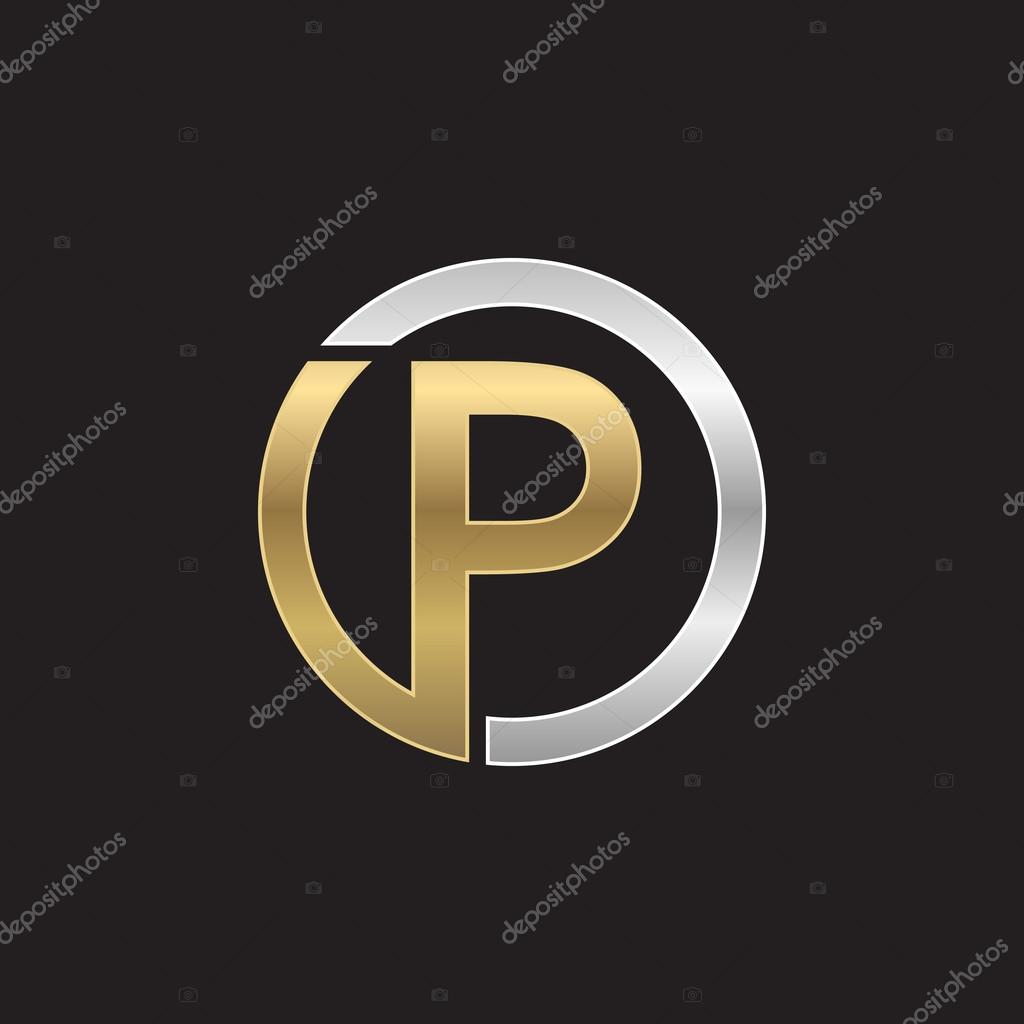 P initial company logo for business