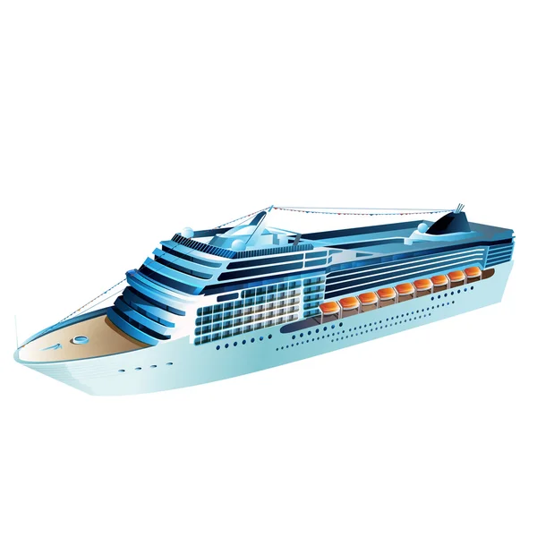 Cruise Liner Illustration - Stok Vektor