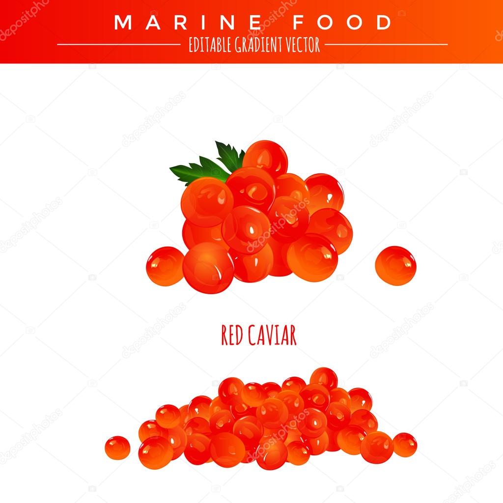 Red Caviar. Marine Food