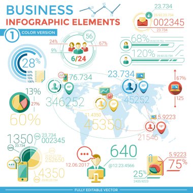 iş Infographic elemanları