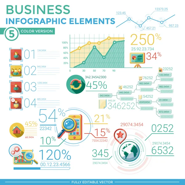 Elementos infográficos de negócios — Vetor de Stock