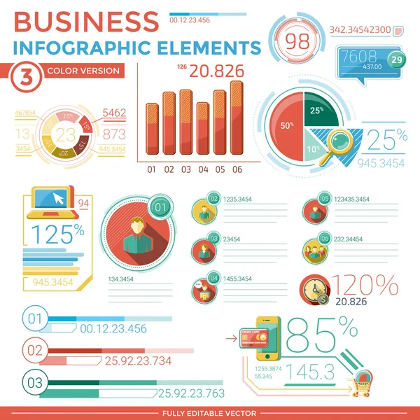 Elementos infográficos de negócios — Vetor de Stock