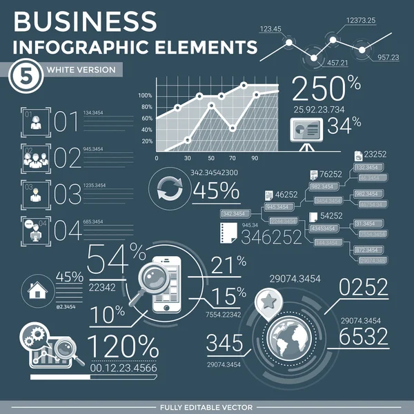 Elementos infográficos de negócios — Vetor de Stock