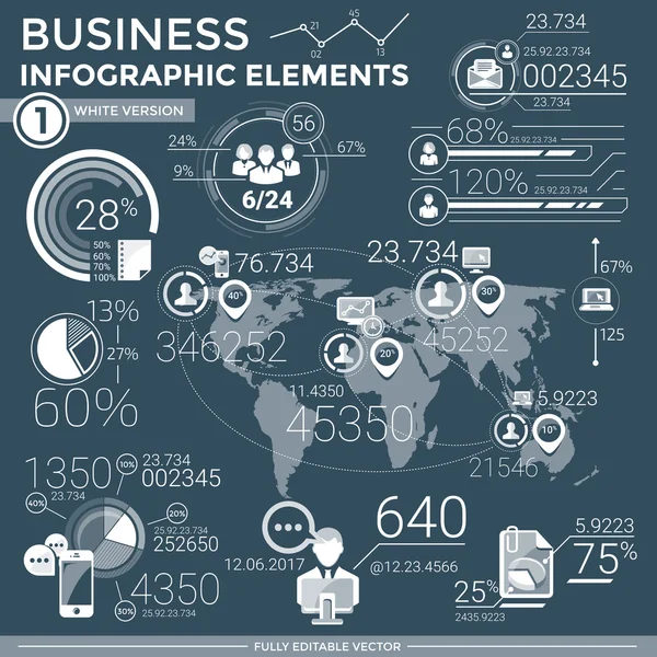 Elementos de infografía empresarial — Vector de stock