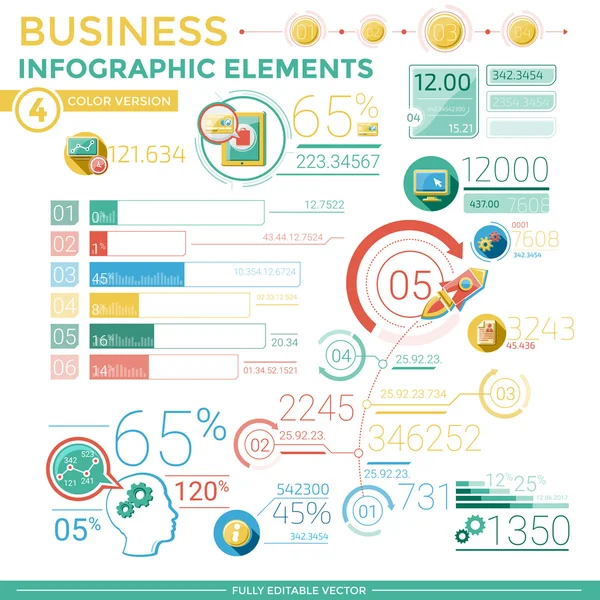 Elemente infografice de afaceri — Vector de stoc