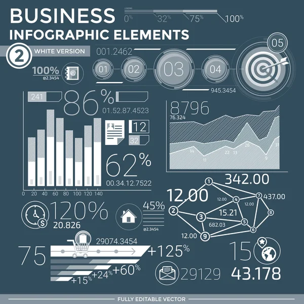 Elemente infografice de afaceri — Vector de stoc