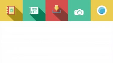 Internet ve Web düz Icons Set. 4k.