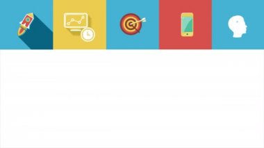 İş ve başlangıç düz Icons Set. 4k.