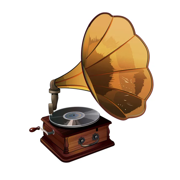 Gramophone vectorillustratie — Stockvector