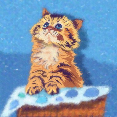 Komik kedi yavrusu illüstrasyon