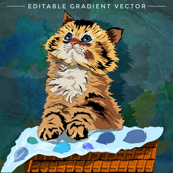 ภาพประกอบลูกแมวตลก — ภาพเวกเตอร์สต็อก
