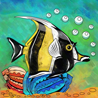 Colorful Aquarium Fish clipart