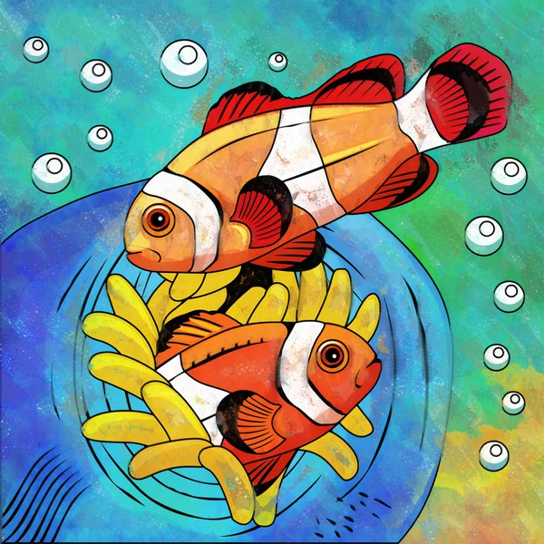 多彩的水族馆鱼 — 图库照片