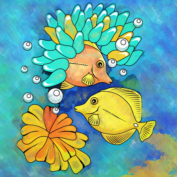 Coloridos peces de acuario — Foto de Stock
