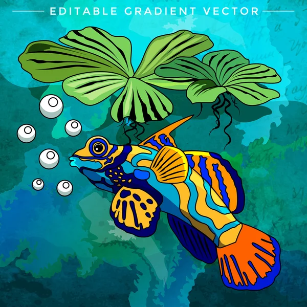 Цветные аквариумные рыбы — стоковый вектор