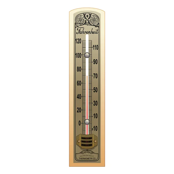 Old Thermometer Illustration — Stock Vector