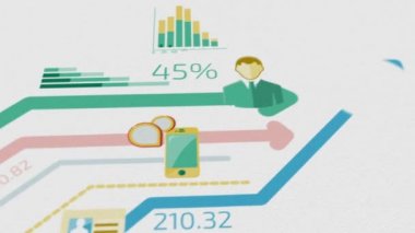 İş geçmişi Infographics unsurları ile