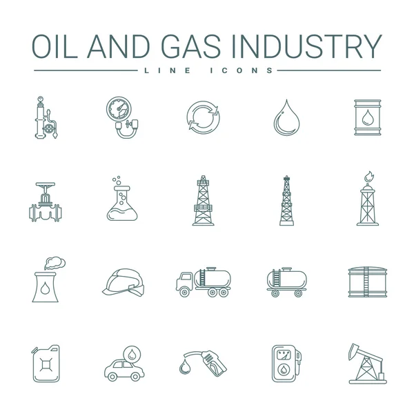 Symbole der Öl- und Gasindustrie — Stockvektor