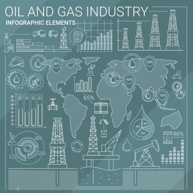 Petrol ve gaz endüstrisi Infographic öğeleri