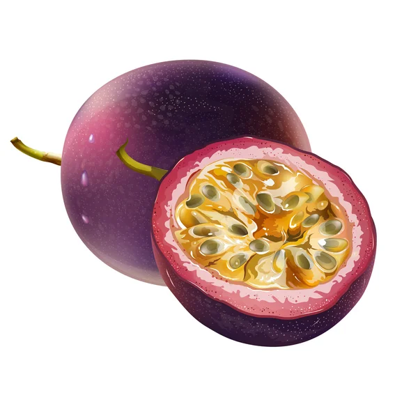 Passionfruit на белом фоне — стоковое фото