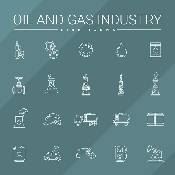 Symbole der Öl- und Gasindustrie — Stockvektor