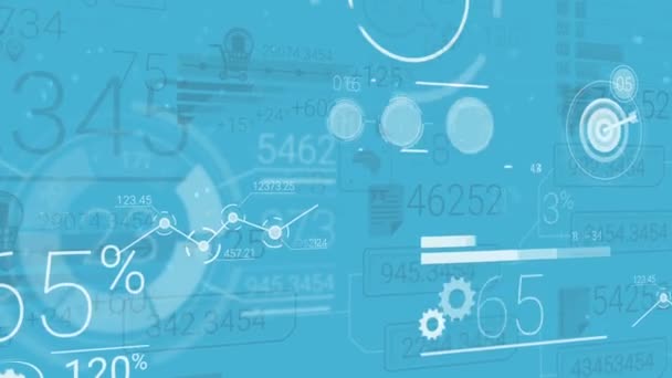 Bleu fond d'entreprise avec des éléments abstraits d'infographie 