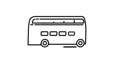 Alfa Kanalında çift katlı otobüs çizgisi simgesi