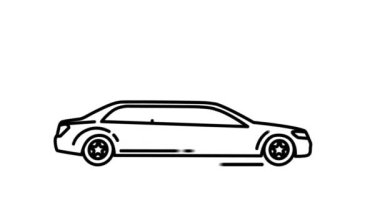 Alfa kanalında limuzin çizgisi simgesi