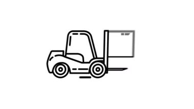 Alfa kanalında forklift kamyon hattı simgesi