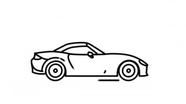 Alfa Kanalında Mazda MX-5 Spyder çizgi simgesi