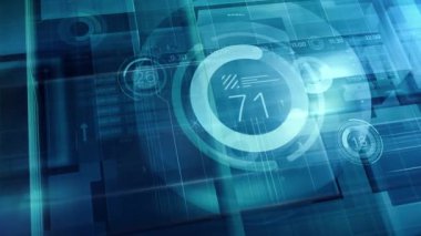 Bir dizi bilgi içeren mavi kurumsal arkaplan.