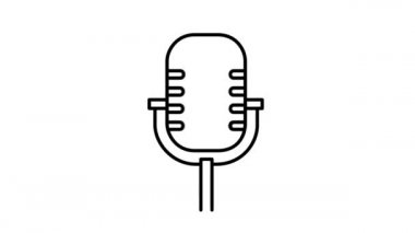 Alfa kanalında mikrofon hattı simgesi