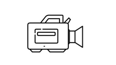 Alfa Kanalında Video Kamera çizgisi simgesi