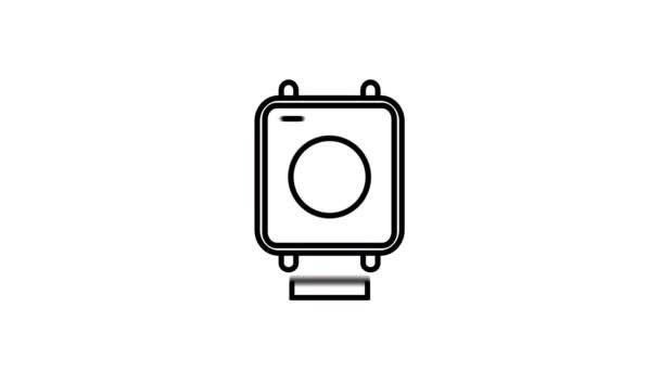Smartwatch line ikonen på Alpha Channel — Stockvideo