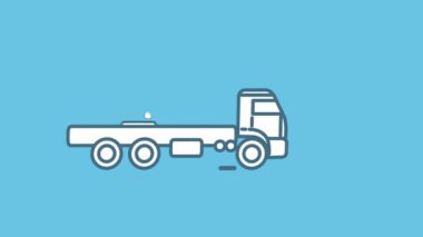 Alfa Kanalı 'ndaki Crane Truck çizgisi simgesi