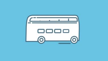 Alfa Kanalında çift katlı otobüs çizgisi simgesi